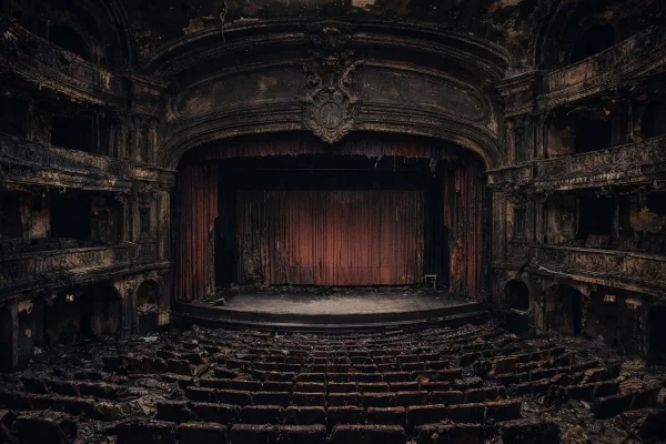 The Rosa Theatre after fire in 2016