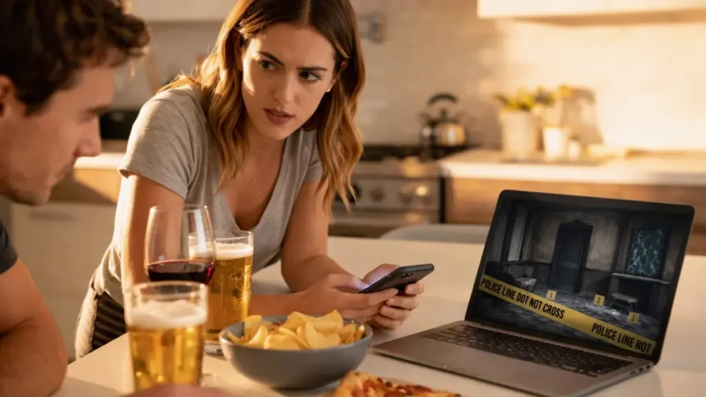 date night with a murder mystery game online